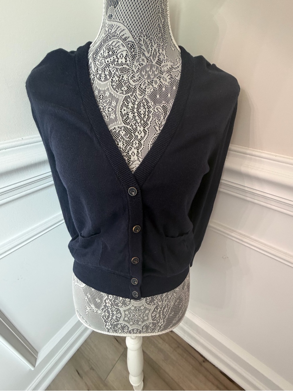 Tommy Hilfiger Women’s Navy Blue Cardigan Sweater Size M